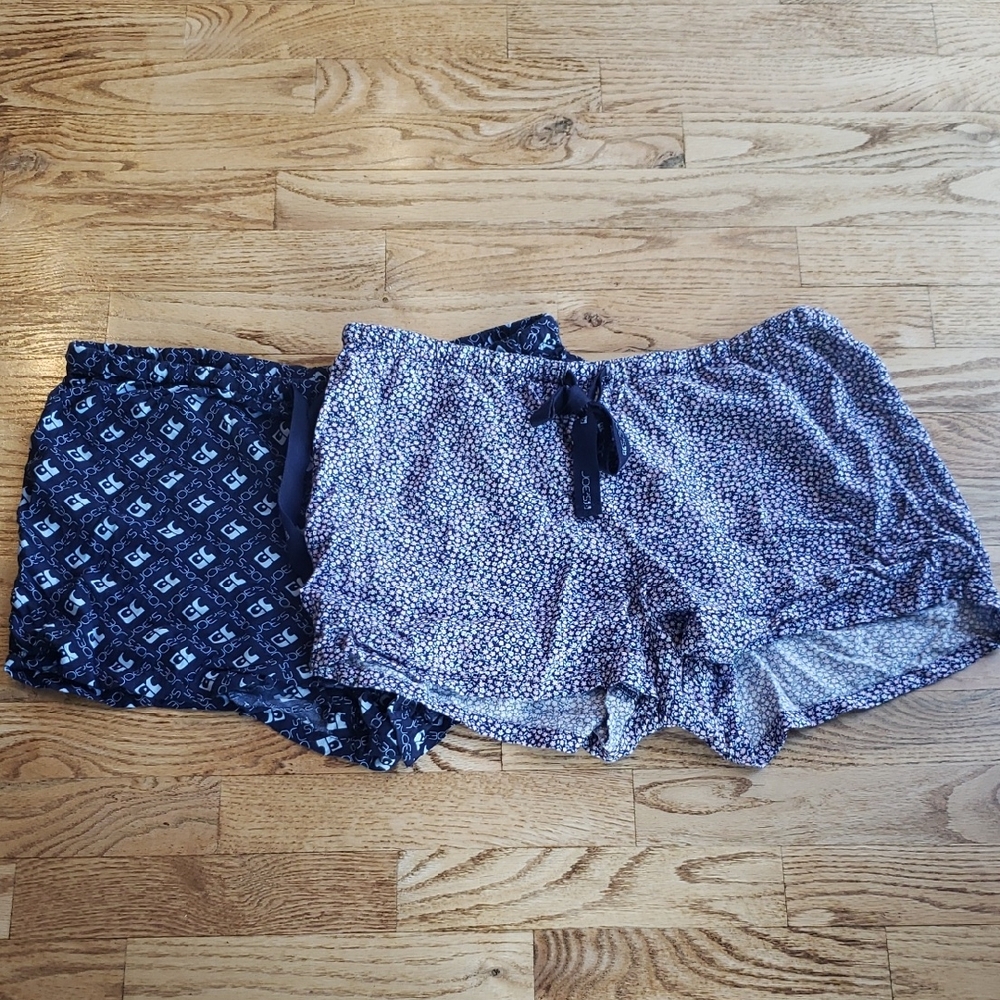 (L) Joe's Patterned Pajama Shorts Floral Relaxed Comfy 2-Piece Bundle Sleepwear